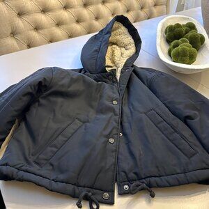 Hollister Navy Short Winter Coat - Size Small